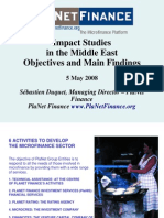 Impact Studies in The Middle East Objectives and Main Findings