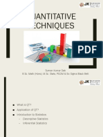 Quantitative Techniques: Suman Kumar Deb B.Sc. Math (Hons), M.Sc. Stats, PGDM & Six Sigma Black Belt