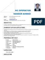 CNC Operator Naseer Ahmed: Objective