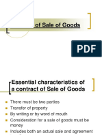 Contract of Sales of Goods Act