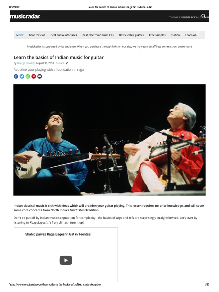 Learn The Basics of Indian Music For Guitar | PDF | Rhythm | Singing