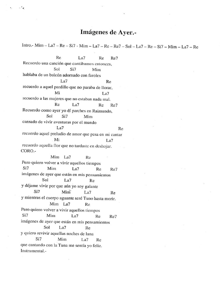 Acordes Canciones TUNA PDF