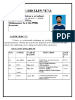 Curriculum Vitae: DARSHAN E.J (Diploma in Agriculture)