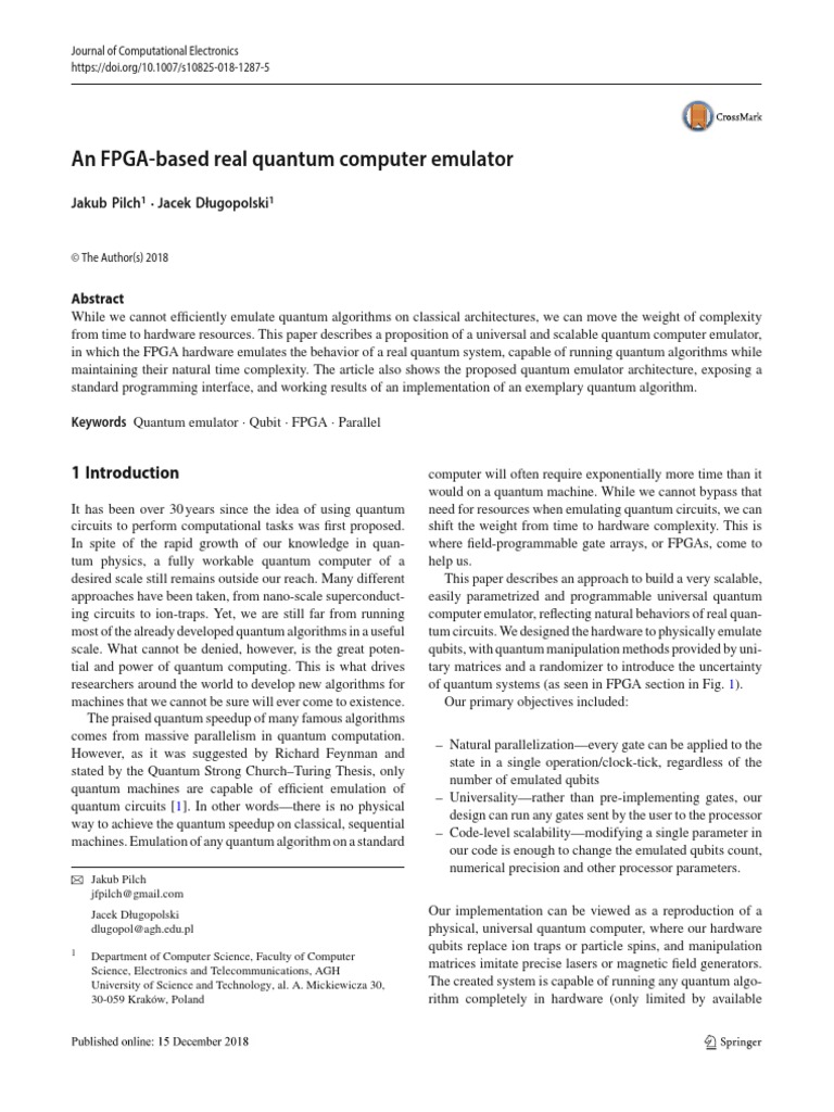 Computador Cuántico Basado en Fpga | PDF | Quantum Computing | Field ...