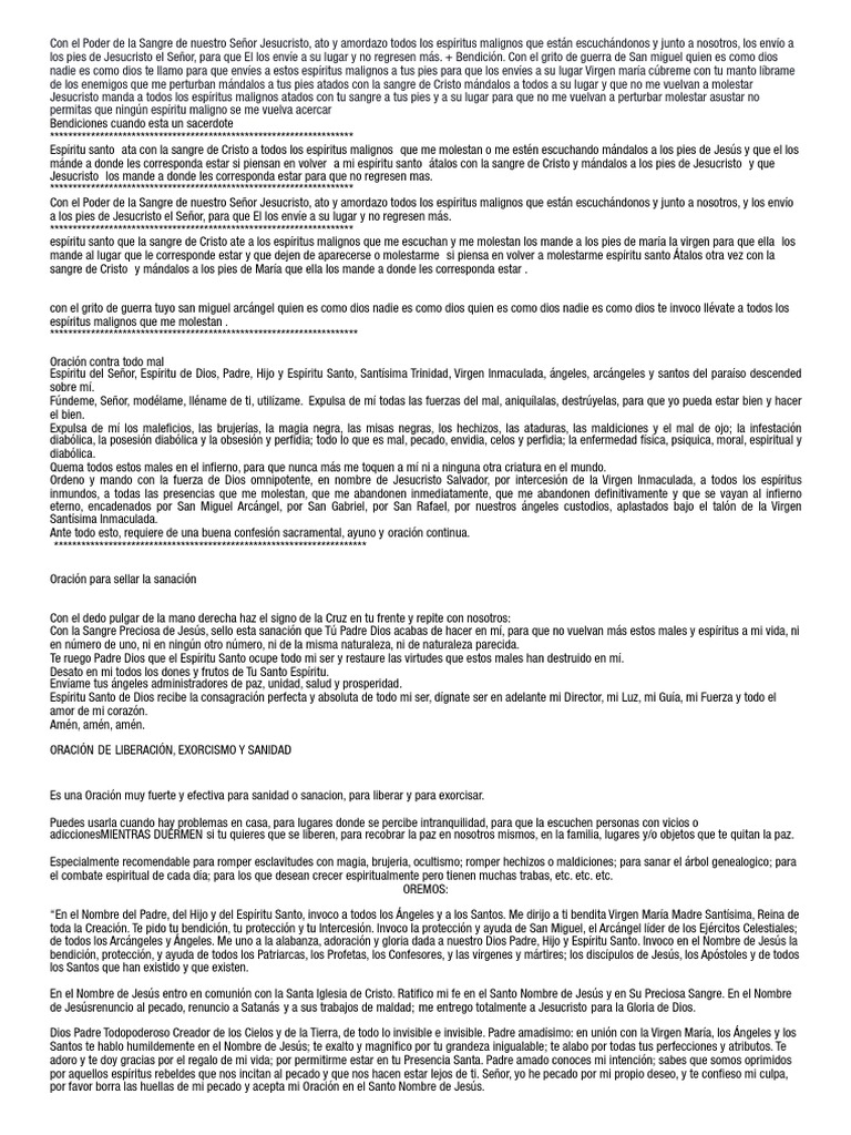 Oraciones de Liberación y Protección | PDF | Cristo (título) | Oración