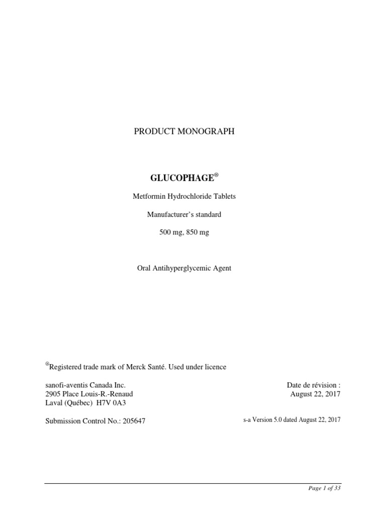 where can i get glucophage in canada