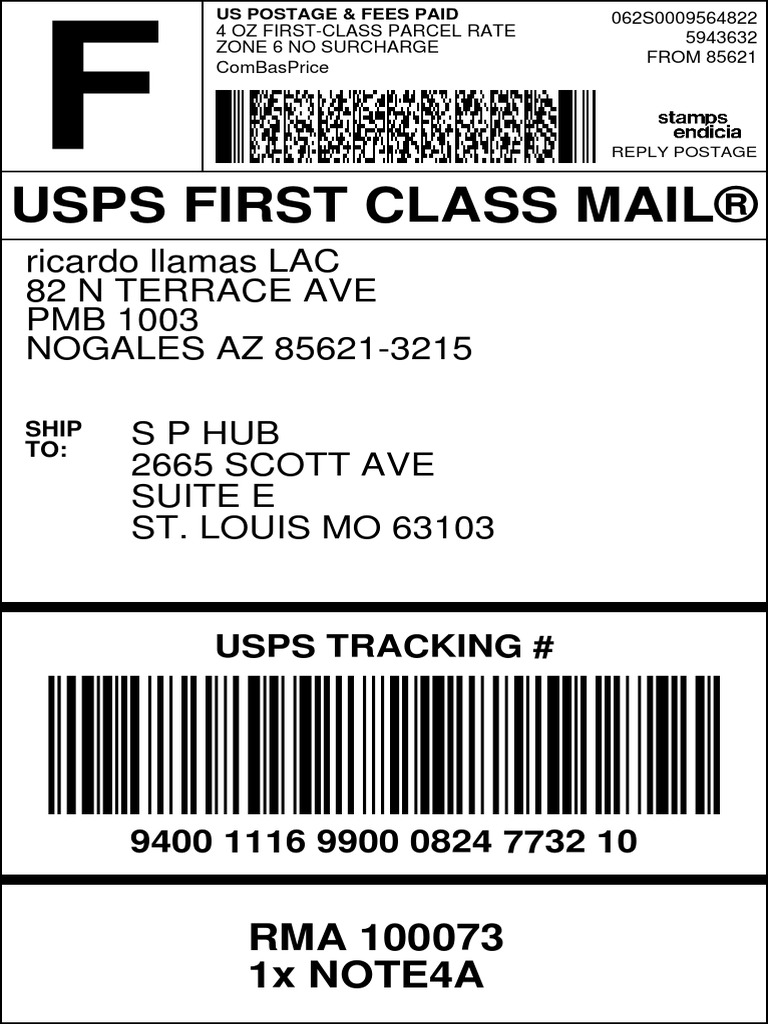 USPS First Class Mail Tracking Details | PDF
