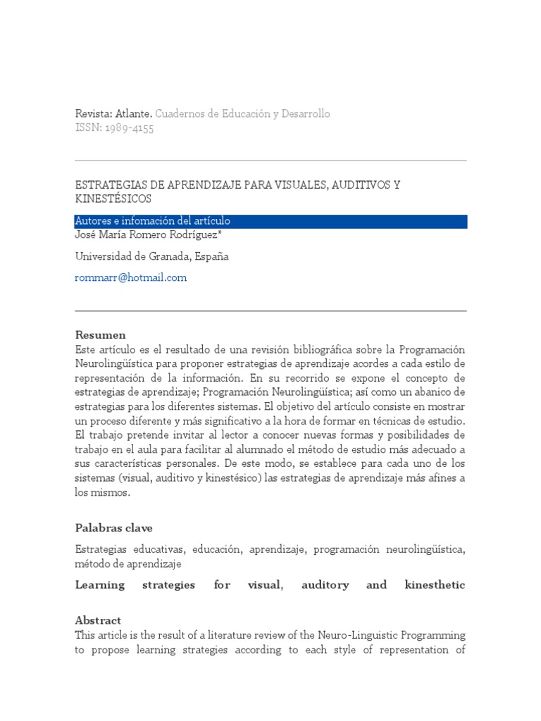 Estrategias de Aprendizaje por Estilo | PDF | Imagen | Aprendizaje