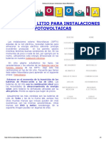 Baterias de Litio para Instalaciones Solares Fotovoltaicas