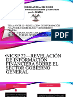 Revelación de información financiera del sector gobierno general según NICSP 22