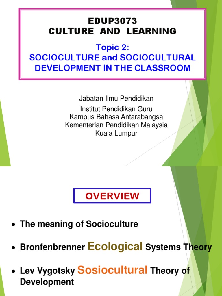 Understanding Student Development Through Their Sociocultural Context ...