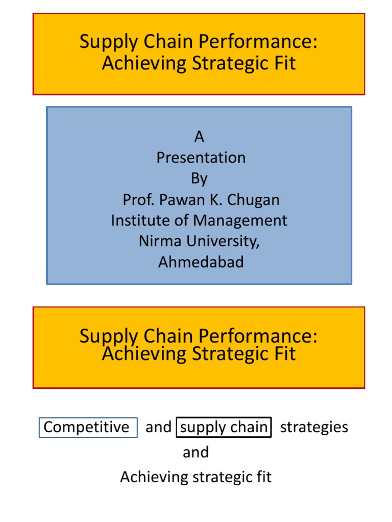 Achieving Strategic Fit in Supply Chains | PDF | Strategic Management ...