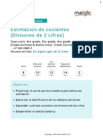 Estimación de Cocientes (Divisores de 2 Cifras)