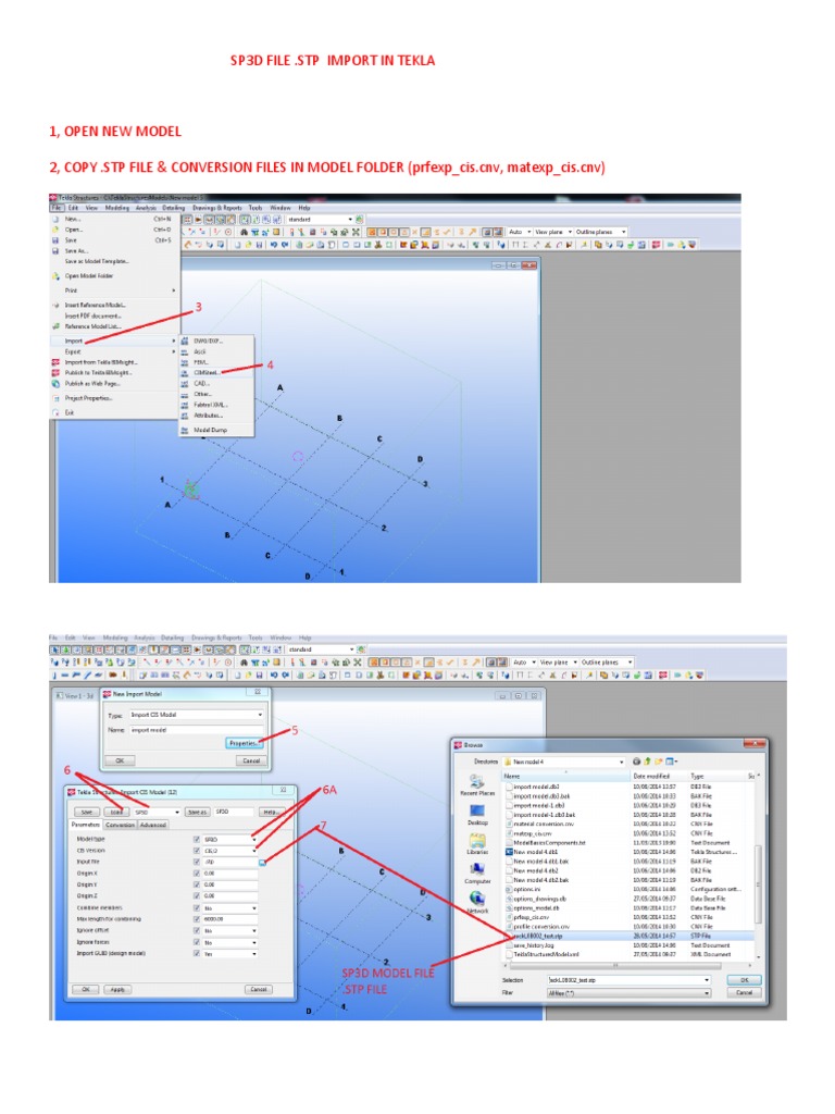Importing .STP Files in Tekla | PDF