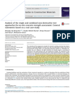 Analysis of the Single and Combined Non Destructive Test 2017 Case Studies