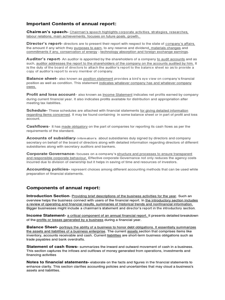 Annual Report Script | PDF | Business