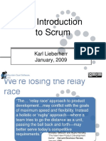 An Introduction To Scrum: Karl Lieberherr January, 2009