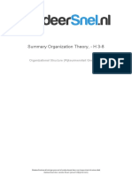 Summary Organization Theory H 3 8