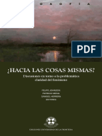 2018 ¿Hacia Las Cosas Mismas - Johnson, Mena, Herrera (Eds), Ed. La Frontera (Libro Completo) PDF