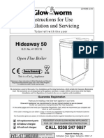 Instructions For Use Installation and Servicing: Hideaway 50