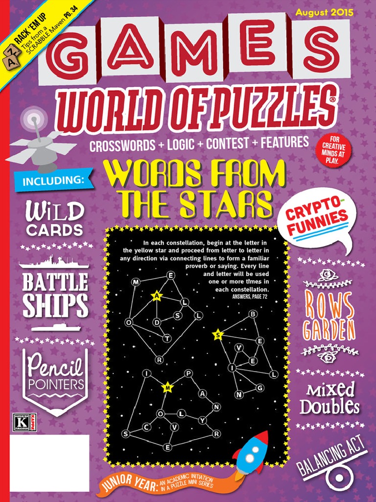 Games World Of Puzzles August 2015 Crossword Leisure