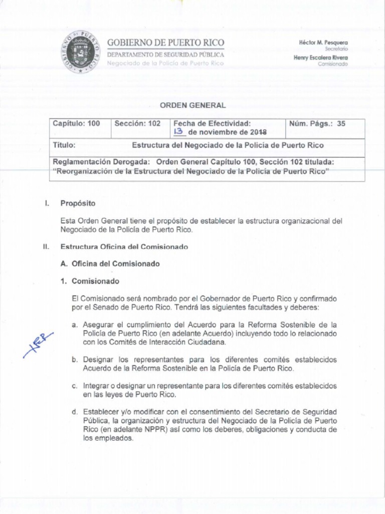 Negociado de La Policia de Puerto Rico | PDF
