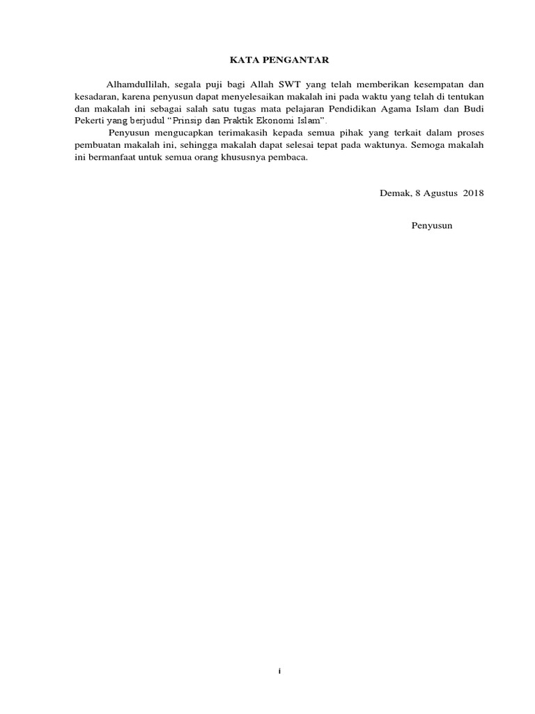 Prinsip Dan Praktik Ekonomi Islam