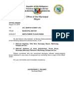 Mayor's Office Order For Bantay-Gubat