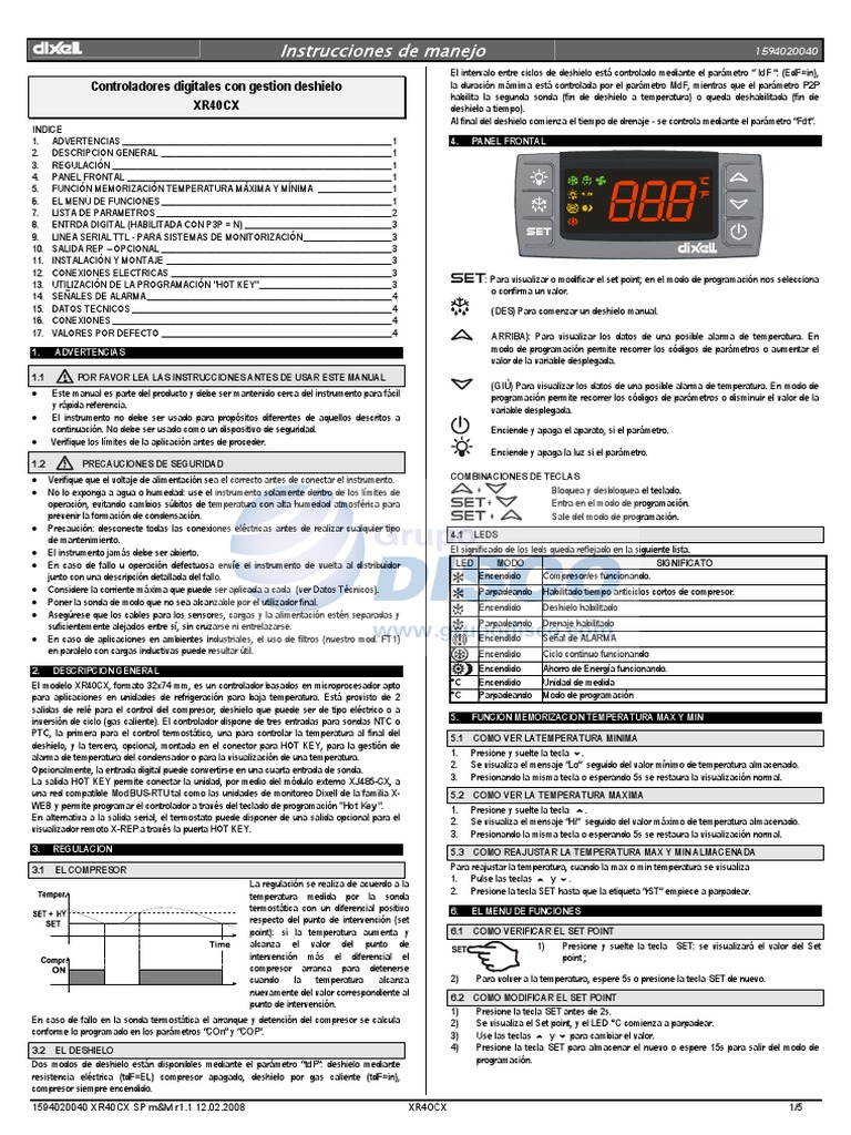 Dixell España XR40CX SP m&M r1 1 12 02 2008 (1).pdf Diodo emisor de