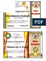 Certificate of Recognition: Mitch Rossini B. Prudencio