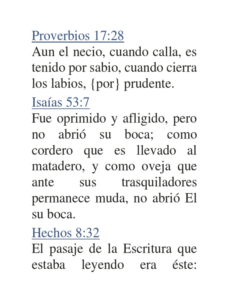 El Silencio y la Sabiduría en Proverbios | PDF | Libro de trabajo | Jesús