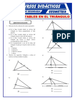 Lineas Notables en El Triangulo para Primero de Secundaria