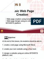 Create Basic Web Pages Using Templates and Online Platforms