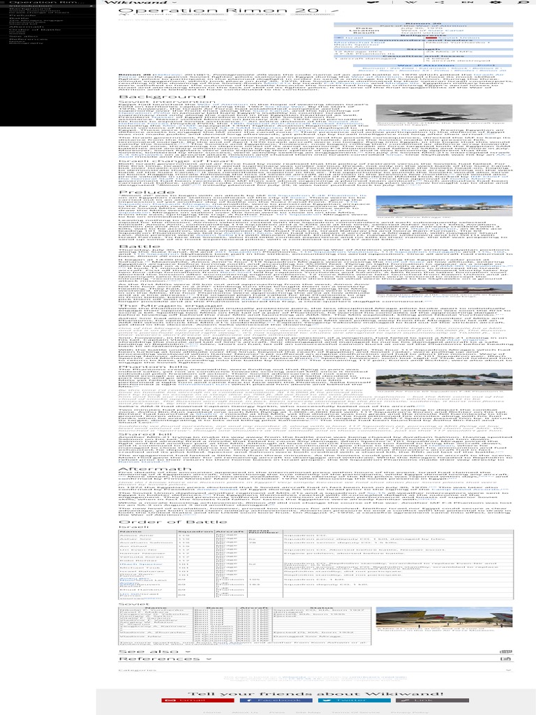 Background: Operation Rimon 20 | PDF | Military Of Israel | Military ...