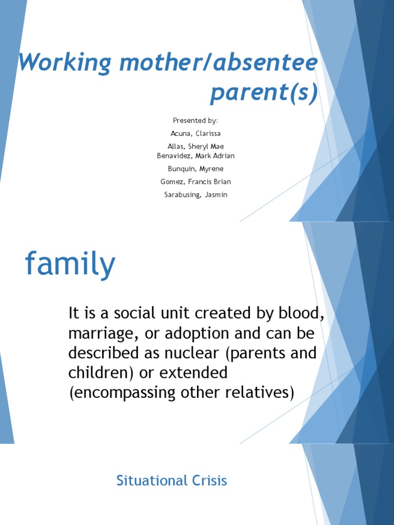 Impact of Absentee Parents on Children | PDF | Juvenile Delinquency ...