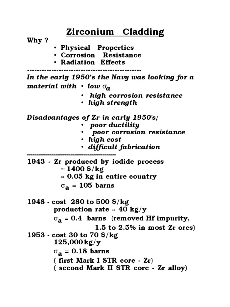 Exploring the Properties, Applications, and History of Zirconium Cladding in Nuclear Reactors