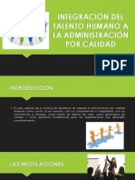 Integración Del Talento Humano A La Administración Por