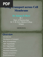 Drug Transport Across Cell Membrane: Dr. Salman H. Rizvi