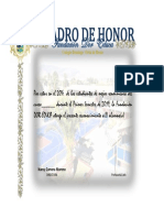 Cuadro de Honor 2019 en Blanco