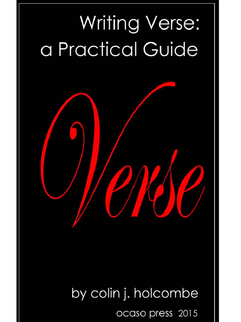 Verse Writing A Practical Guide Pdf American Poetry Poetry