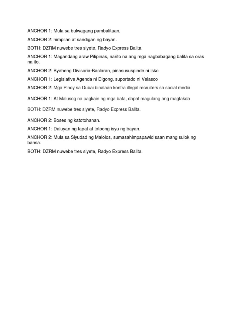 Anchor Script | PDF