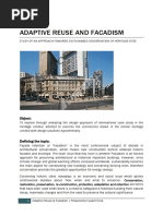 Adaptive Reuse and Facadism: A.Introduction