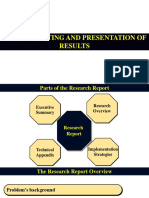 Research Report Structure and Presentation