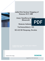 Detailed Hot Section Mapping of Siemens SGT 600