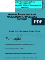 Pós-Graduação em Avaliação e Prescrição de Exercícios no Centro Universitário do Norte