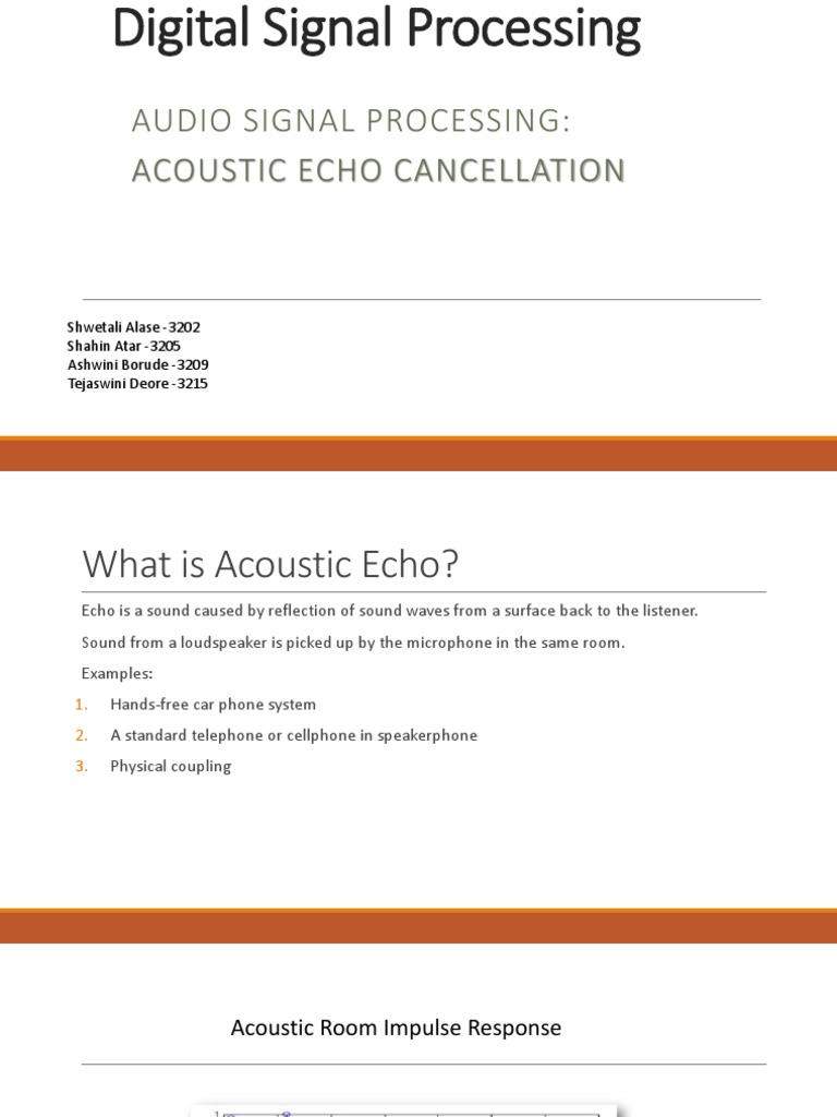 Acoustic Echo Cancellation Techniques | PDF