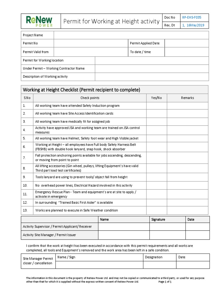 035 PTW - WaH | Download Free PDF | Safety | Business