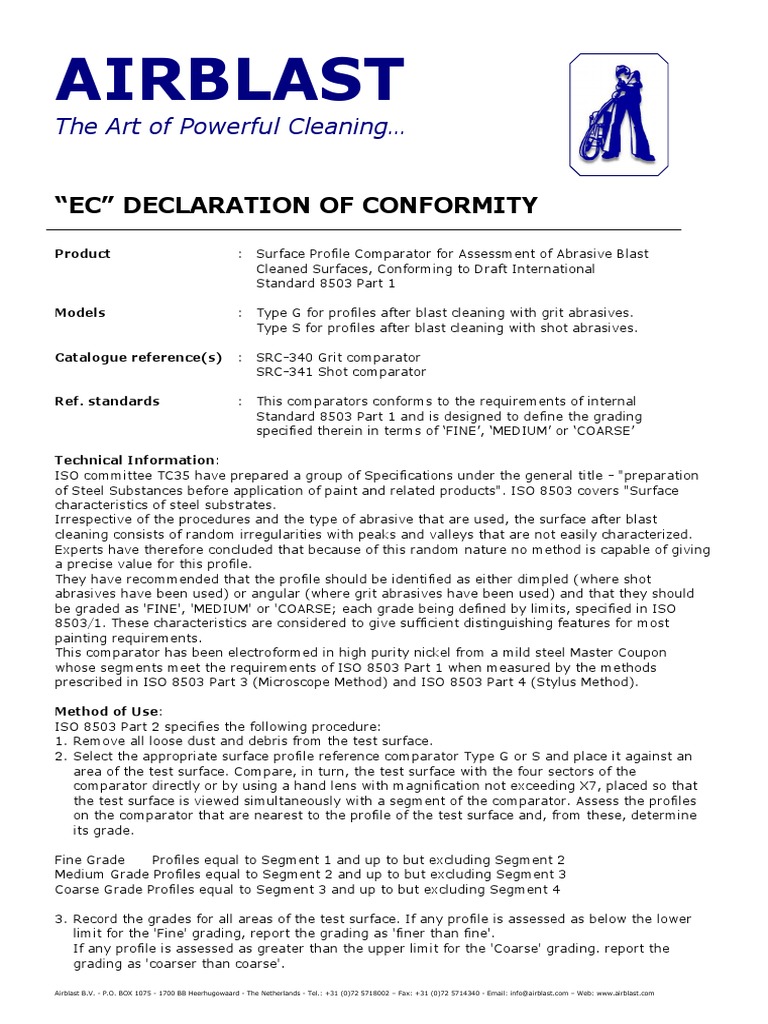 Surface Profile Comparator Guide | PDF | Abrasive | International ...