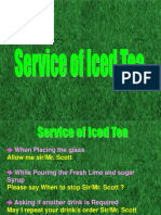 Service of Ice Tea