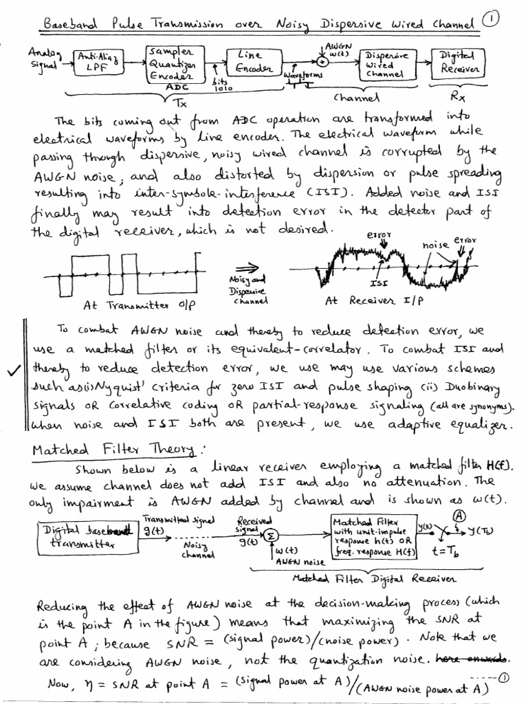 Communication System-Signal Transmission Over Noisy Channel | PDF